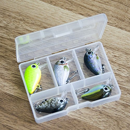 FOVONON Crankbaits Set Lure Fishing Hard Baits Swimbaits Boat Ocean Topwater Lures Kit Fishing Tackle Minnow Vib Set for Trout Bass Perch Fishing Lures with Box (F103B) - Thumbnail 5