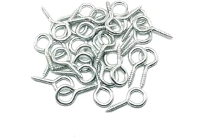 Pro Bamboo Kitchen Eyelets Screw 30PCS 1 Inches Screw Eye Pins Eye Pins Hooks