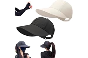 UPF Sun Protection Baseball Hat for Women & Men,Lightweight Wide Brim Quick-Dry Running Hat, Adjustable Hollow Top Sun Shield