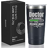 Onebttl Doctor Gifts for Med School Students, Doctor in Progress, Graduation Gifts, 20oz Engraved Stainless Steel Insulated Travel Mug, Perfect Idea for Graduation, Birthday, Christmas
