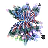 ALITOVE WS2811 - Luz LED RGB digital difundida de 0.472 in, módulo de píxeles LED redondo direccionable individualmente IP68 