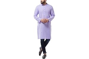 Sojanya (Since 1958 Men'S Cotton Blend Woven Design Only Long Kurta