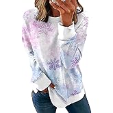 MARSVOVO Christmas Shirt for Women Crewneck Christmas Graphic Sweatshirt Casual Holiday Tops