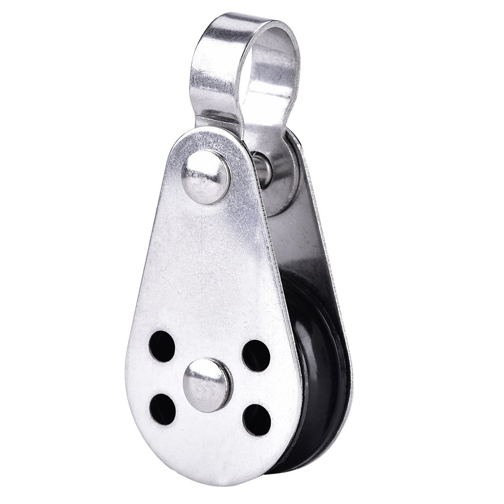 VGEBY Pulley Block, Stainless Steel Single Wheel Pulley Block Kayak Pulley for Kayak Canoe Marine Boating Water Sports