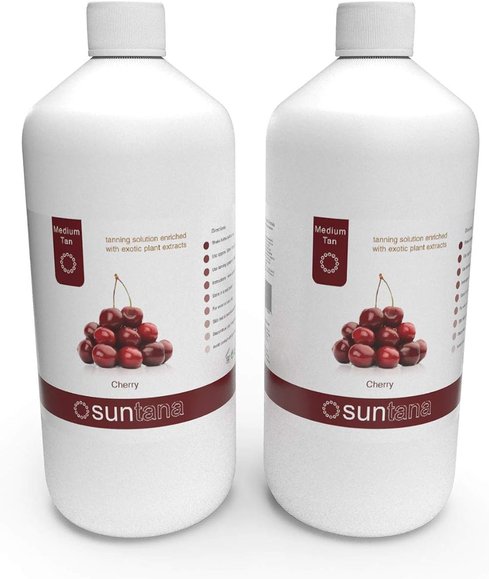 Suntana Cherry Medium 10% DHA Spray Tan Solution 2000ml 2x1000ml
