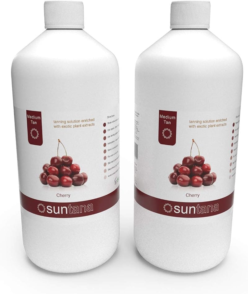 Suntana Cherry Medium 10% DHA Spray Tan Solution 2000ml 2x1000ml