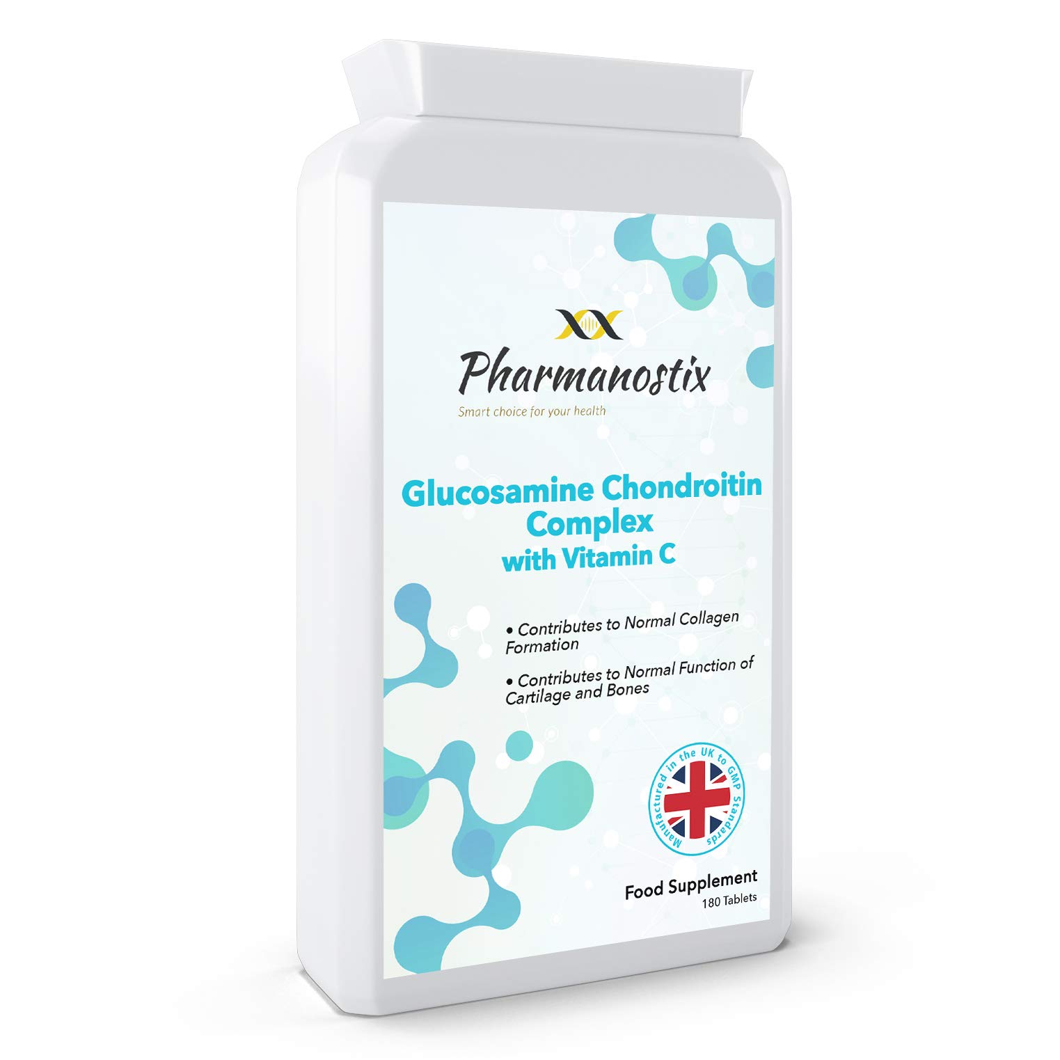 Glucosamine Chondroitin Complex with Vitamin C -180 Tablets – A Perfectly Balanced Super Strength Complex - UK Manufactured