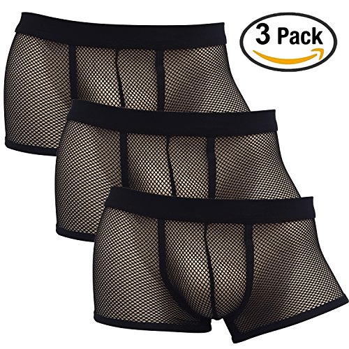 Men s Sexy Boxer Briefs Gay Mesh Breathable Cool Low Rise Underwear(39BLK,3XXXL) Men s Sexy Boxer Briefs Gay Mesh Breathable Cool Low Rise Underwear(39BLK,3XXXL)