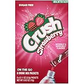 Crush Strawberry Sugar/Caffeine Free Hydrating On-the-Go Drink Mix: Wild Purple Smash - 1 Box (6 Packets)