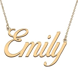 HUAN XUN Customized Custom Simple Any Name Necklace