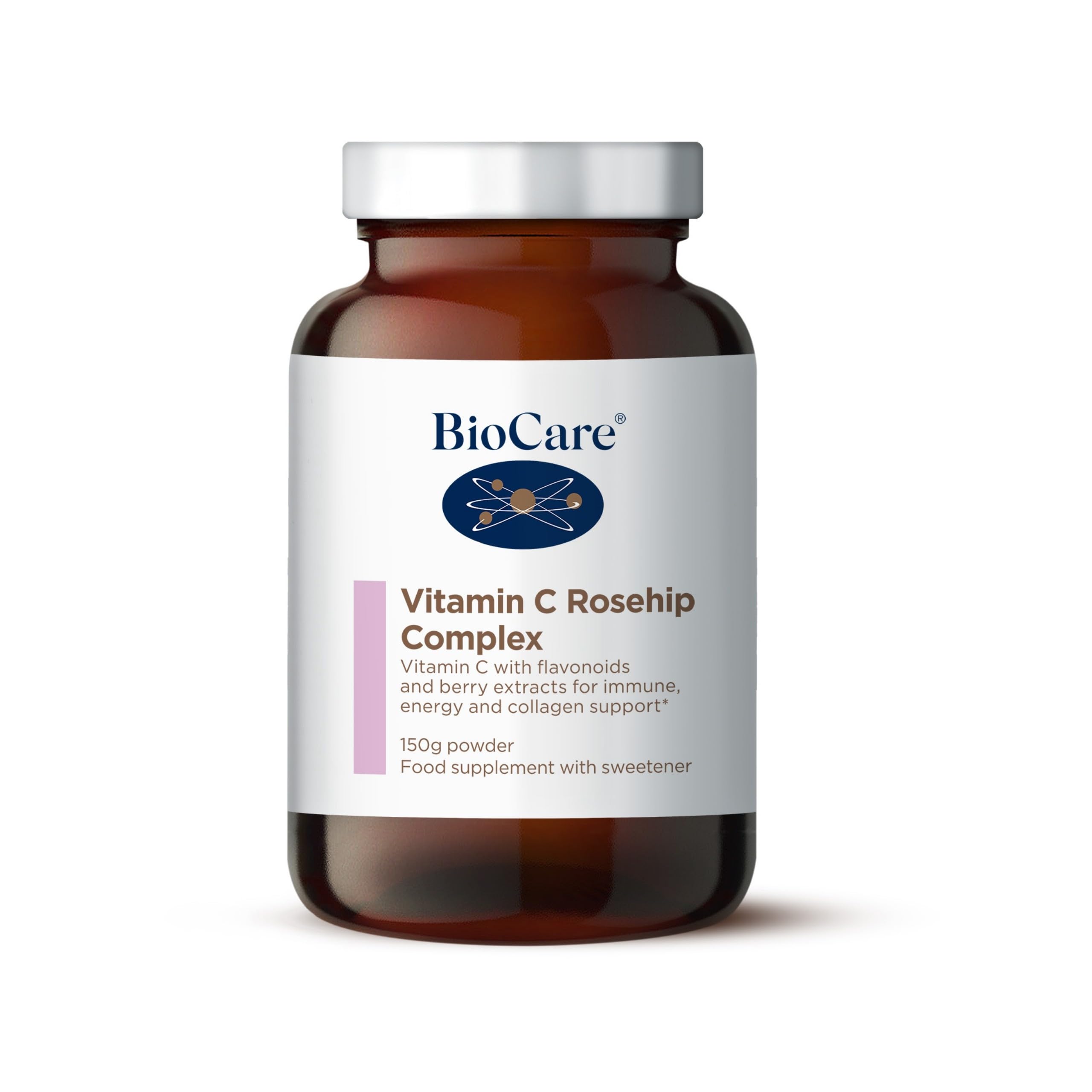 BioCare Vitamin C Rosehip Complex - with Vitamin C, Zinc, Manganese & Magnesium - Immune, Energy and Collagen Powder - 150g