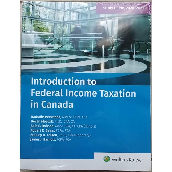 Introduction To Federal Ine Taxation In Canada 41st Edition 2020 2021 With Study Guide Robert E Beam Stanley N Laiken James J Bart 9781773790763 Accounting Canada