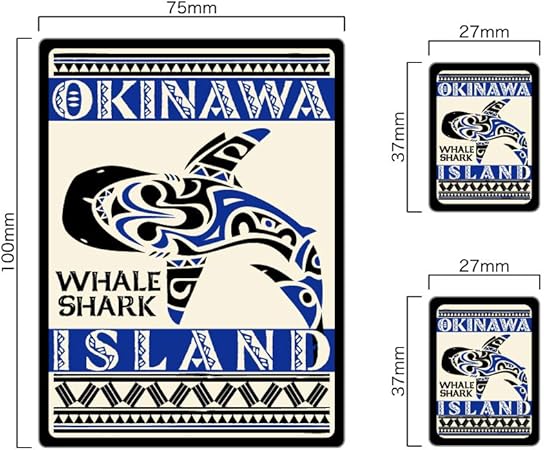 Amazon Co Jp タトゥー サメ Alohaisai 沖縄ステッカー 沖縄シール 琉球 沖縄 観光 物産 おみやげ 車 バイク