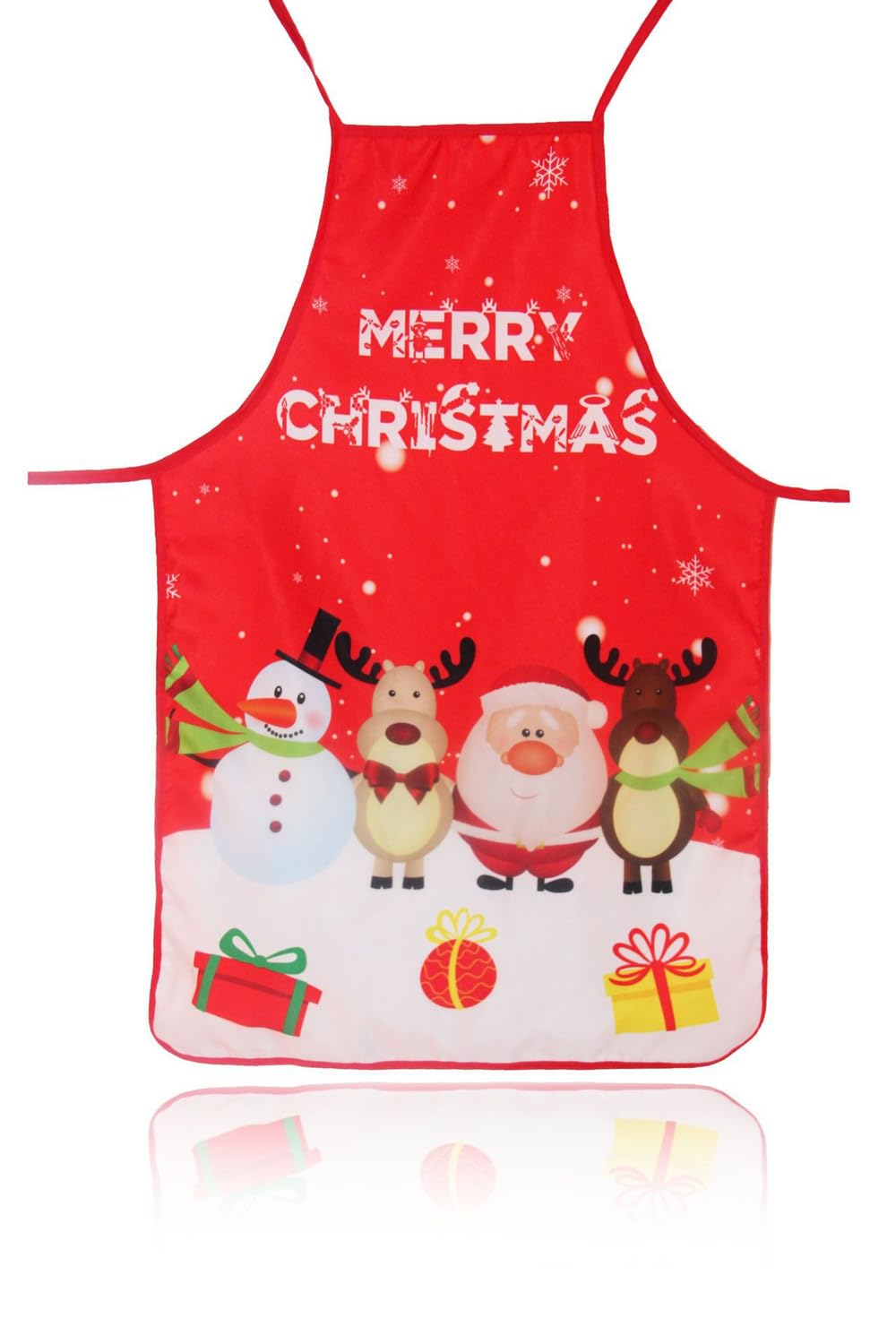 Christmas Apron Cooking Apron Christmas Apron One Piece Per Bag Unisex Kitchen Apron for Cooking Backing Gardening Party Gifts, red, M