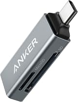 Anker USB-C Card Reader SD MicroSD UHS-I for MacBook Pro Galaxy S10 view 1