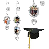 Graduation Tassel Photo Charm, Personalized Memorial Keepsake | Custom Photo Gift for Graduation Cap,Diploma Frame, or Memorial Ceremony - Class of 2026 Graduation Accessories (2 Photo SL)