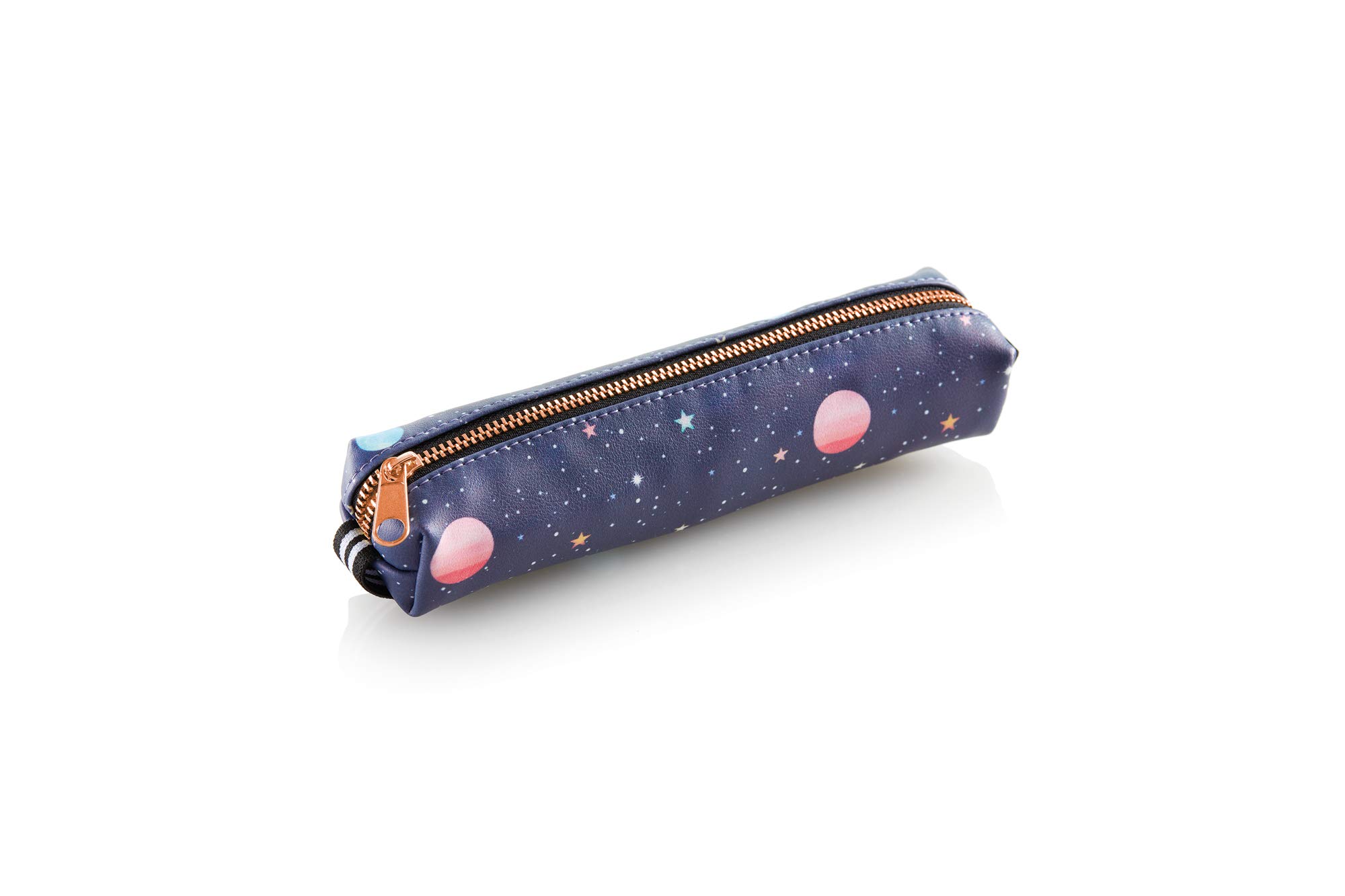 Miquelrius - Mini case, Includes Elastic Band, Zip Closure, Pencil case Size 190 x 25 x 40 mm, Planets Design
