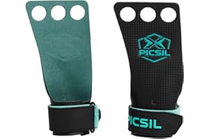 PICSIL Falcon Grips, Tough & Resistant Workout Grips, Hand Grips for Weightlifting & Gymnastics, Made of Soft, Breathable Carbon Fabric, Blocks Rips, Calluses, & Blisters, Unisex