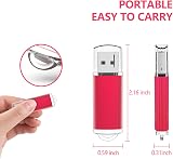 KOOTION 128GB USB 2.0 Flash Drive Red with LED Indicator view 2