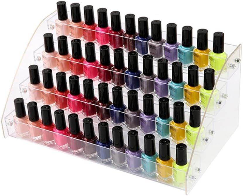 Transparent Small Display-cases, Clear Acrylic Display Stand Multi-step Organizer For Nail Polish, Lipstick, OR Cosmetic