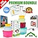 21 Day Portion Control Containers (7 Piece) Colored Set Meal Prep Kit for Diet Weight Loss + FREE 21 Days Planner +2 E-Books +U/Guide +Measuring Tape +Mobile Stand by All-Green Products
