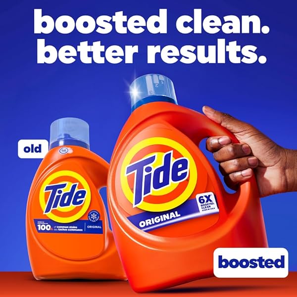 TIDE LAUNDRY DETERGENT LIQUID, ORIGINAL SCENT, 80 LOADS, 100 FL OZ, WORKS ON 100% OF COMMON STAINS, LAUNDRY SOAP, LIQUID LAUNDRY DETERGENT