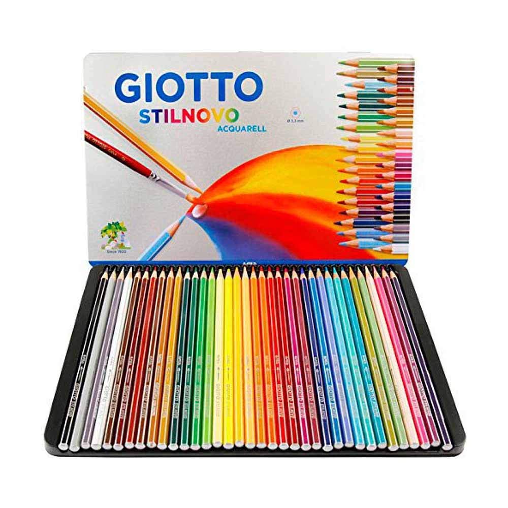 GIOTTO Stilnovo Acquarell Watercolour Colouring Pencils, 36 Assorted Colours, Ideal for Children, Parties and Schools — image 1
