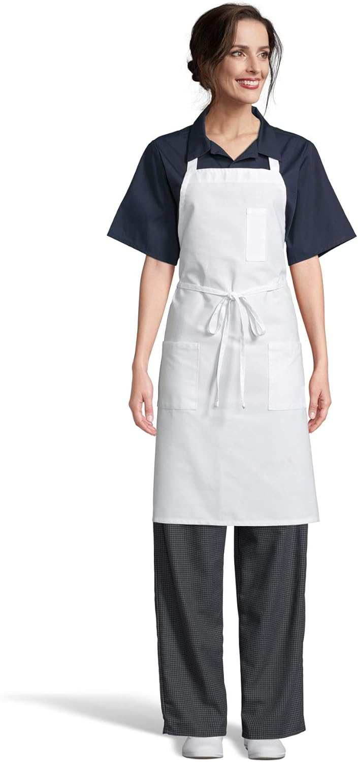 Uncommon Threads mens Restaurant Bib Apron, White, One Size US: Clothing
