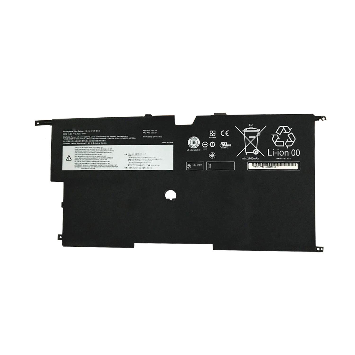 45N1700 45N1701 45N1702 45N1703 Laptop Battery Replacement for Lenovo ThinkPad X1 Carbon 2nd Gen 2014 Series (15V 45Wh 2990mAh)