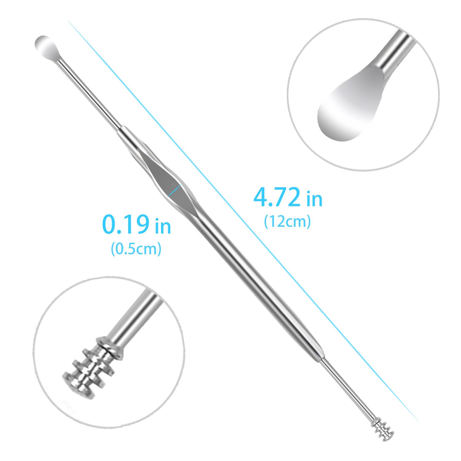 Ear Wax Removal by DigHealth(TM), Stainless Steel Ear Pick, Earwax