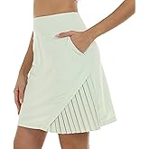 MoFiz Women's 20" Knee Length Golf Skorts Athletic Skirts Summer Casual Active Workout Sports Tennis Skirt with 4 Pockets