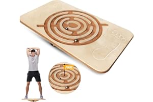 Yes4All 350LBS Professional Wooden Balance Board for Leg Workout, Anti-Slip Rocker Board, Wobble Board for Standing Desk