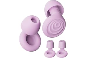 Yawsoy Ear Plugs for Sleeping Noise Cancelling, Reusable Soft Noise Reduction Earplugs for Sleep, Focus, Work, Motorcycle, Concert with 6 Silicone Ear Tips and 6 Foam Ear Tips - 25-35dB Purple
