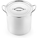 McSunley Medium Stainless Steel Prep N Cook Stockpot, 20 Quart, Silver