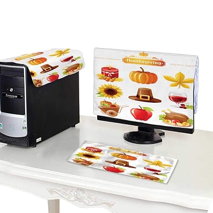 Amazon Com Computer Dust Covervector Icon Set With Autumn And