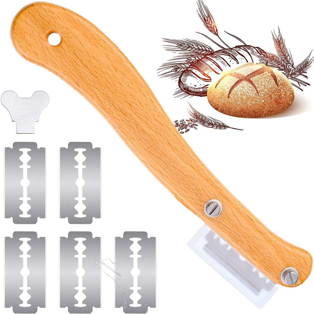 Insuwun Bread Lame Slashing Tool Wooden Handle Dough