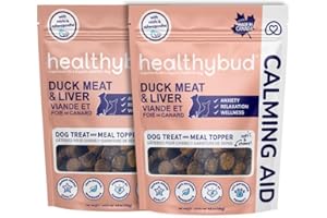 Healthybud Calming Chews for Dogs with L-Theanine, Ashwagandha & Chamomile Natural Stress Relief for Separation Anxiety Trave
