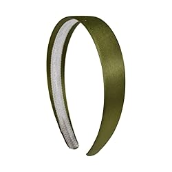 Olive 1 Inch Satin Hard Headband for Women and Girls