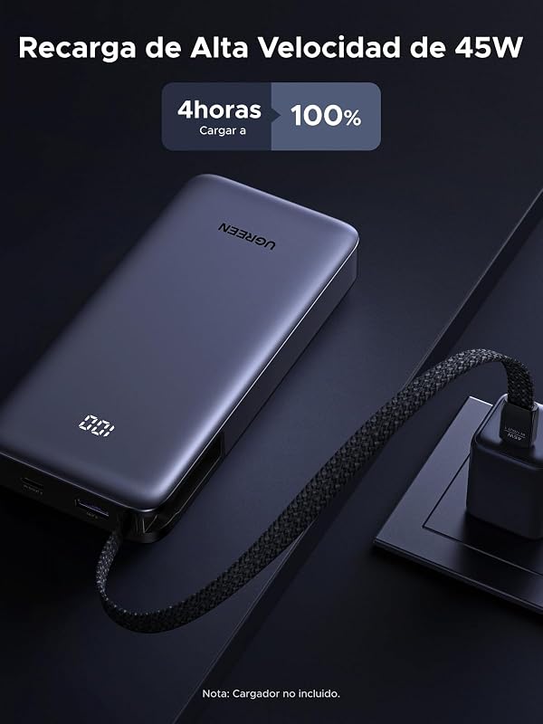 Nexode 45W Power Bank 20000mAh Batería Externa Portátil Carga Rápida — foto 5 de 8