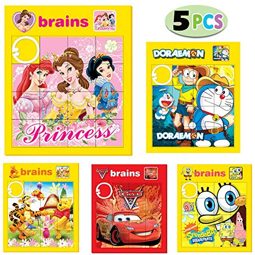 Slide Puzzle, 15 Space Sliding Jigsaw Puzzle Game Toys for Kids Cognitive Development Learning