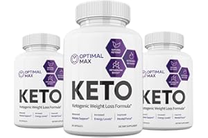 Nutra City (Pack of 3) Optimal Max Keto Ketogenic Weight Loss Formula, Optimal Max Keto Pills for Men and Women, 180 Capsules, 3 Months Supply, 60 Count (Pack of 3)