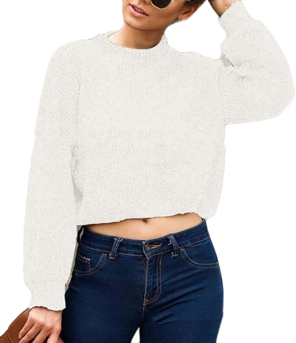 H&E suéter de Manga Larga con Cuello Redondo, Suelto, para Mujer Blanco Blanco M Amazon.es H&E suéter de Manga Larga con Cuello Redondo, Suelto, para Mujer Blanco Blanco M Amazon.es