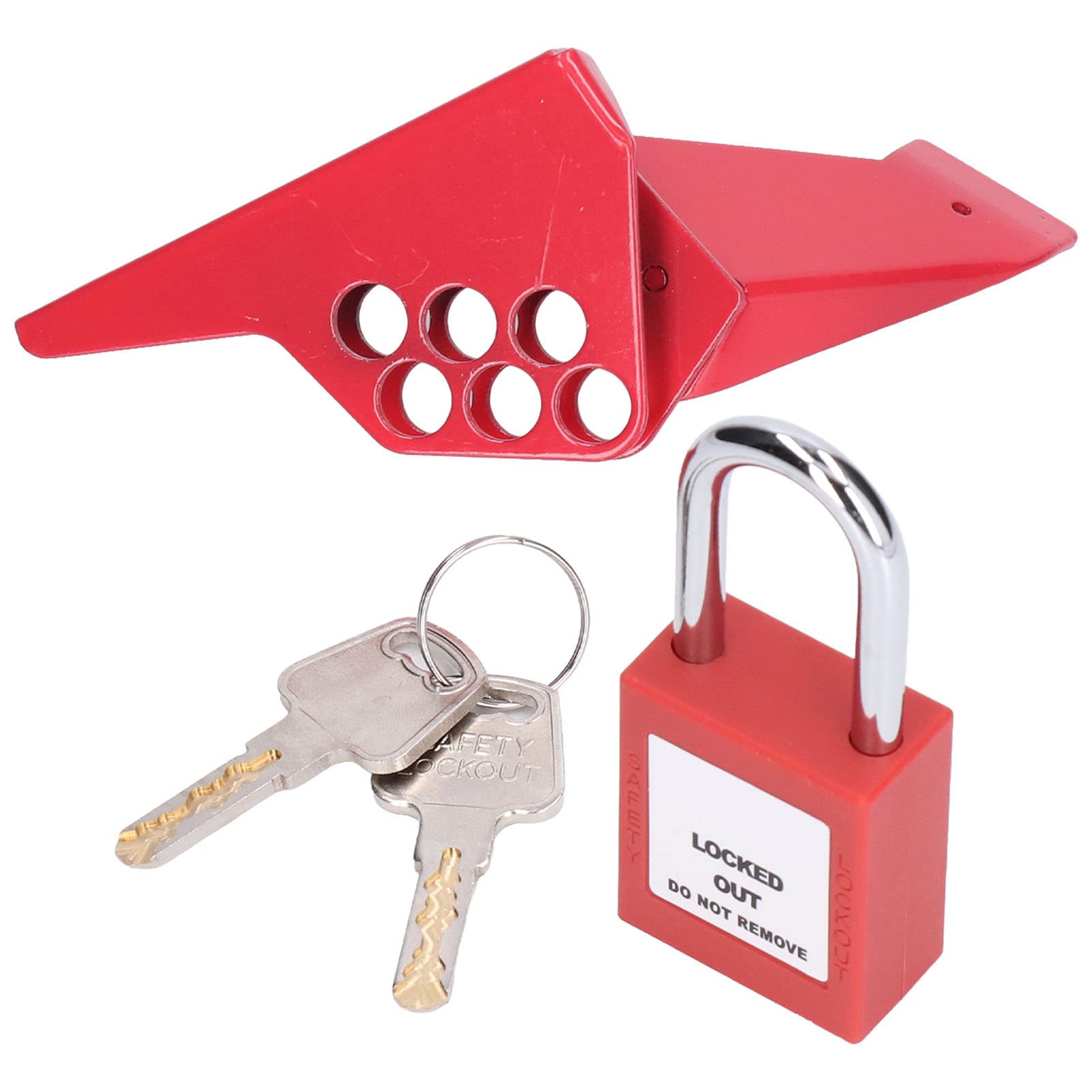 Standard Ball Valve Lock + 38mm Padlock, Industrial Pipeline Handle Ball Valve Lock Set