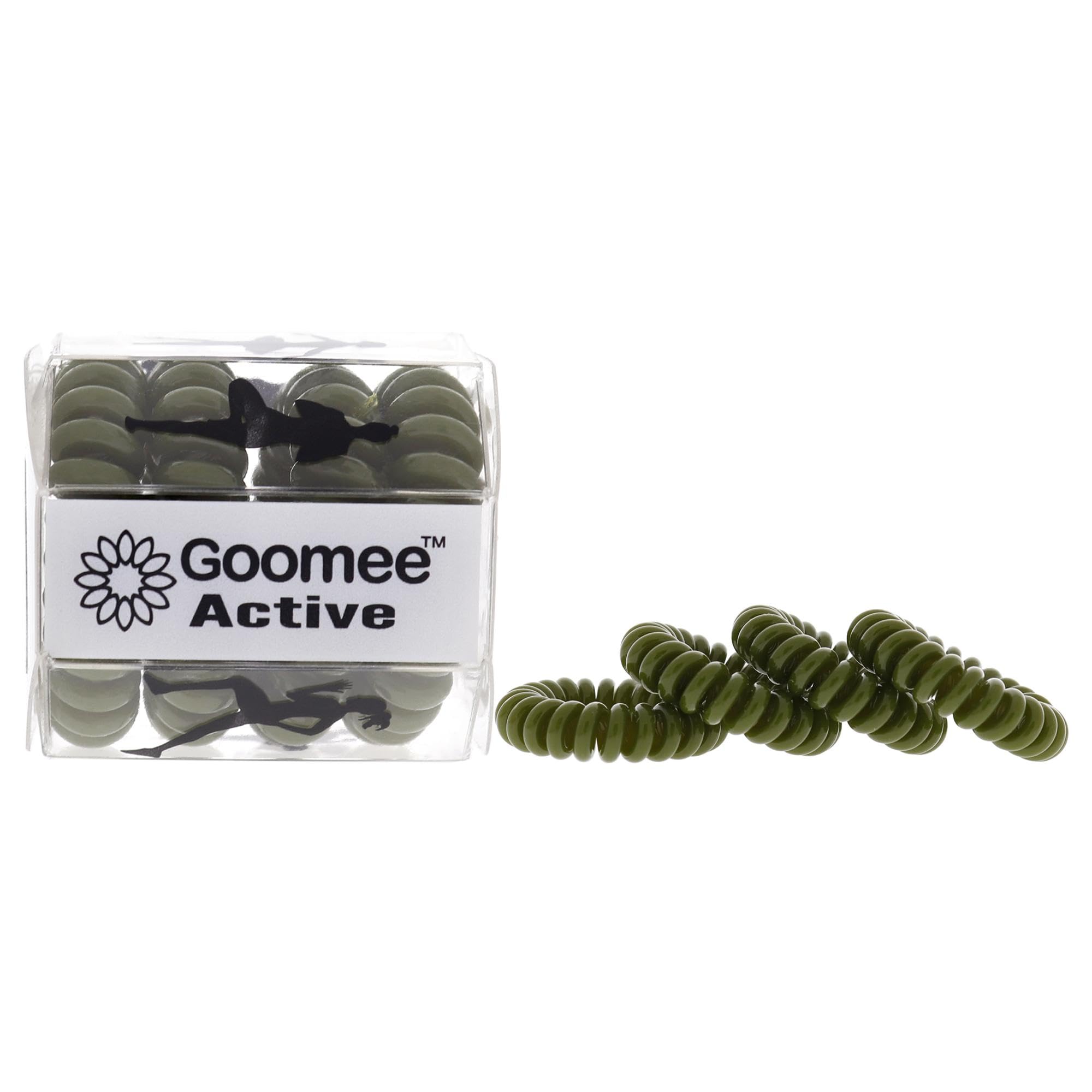 Goomee Active The Markless Hair Loop Set - Green Tough As Turf For Women 4 Pc Hair Tie
