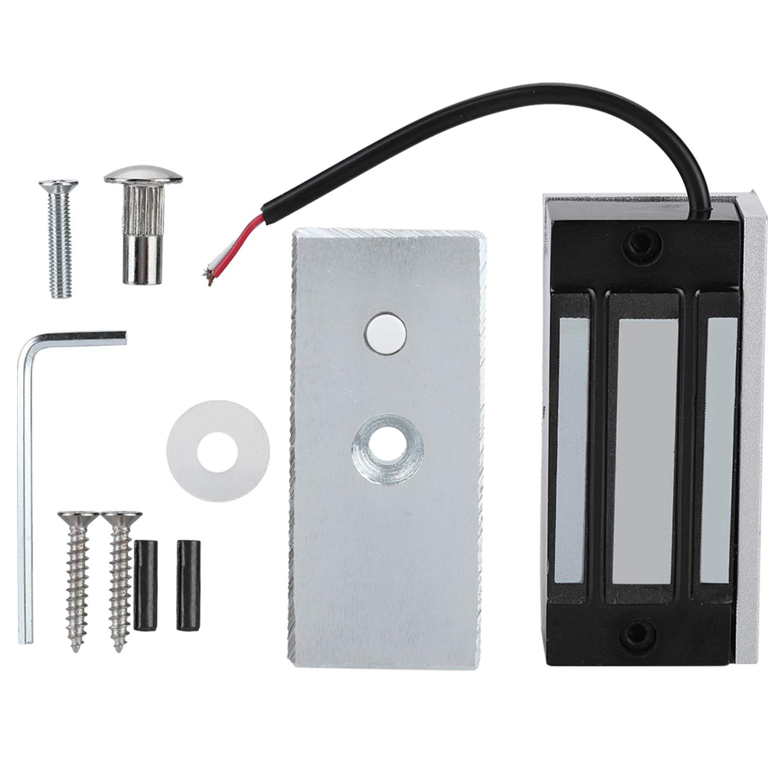 Electromagnetic Door Lock, Aluminum Alloy Professional 12V Electromagnetic Door Lock, Super Tension, No Mechanical Wear, for Wooden Doors, Metal Doors, Glass Doors, Fire Doors, etc.
