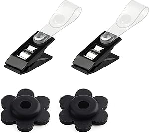 SUMILUOCHEN 2 Pieces Garden Flag Rubber Stoppers and Plastic Clips, Accessories for Garden Flag Poles Stand