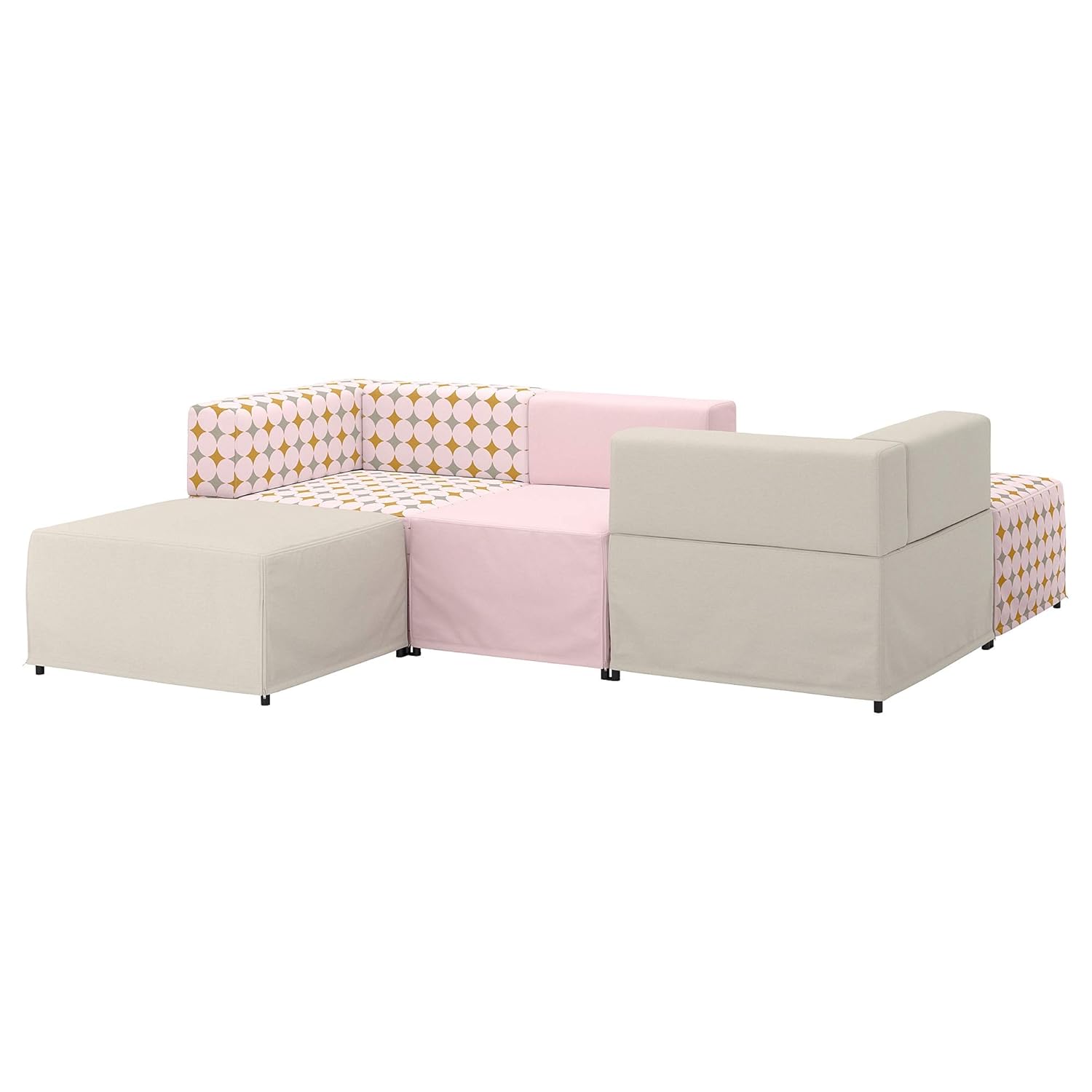Ikea Kungshamn 3 Seat Modular Sofa Idekulla Pink Beige Yttered