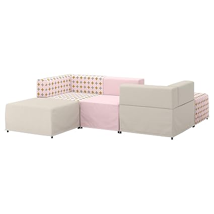 Ikea Kungshamn 3 Seat Modular Sofa Idekulla Pink Beige Yttered