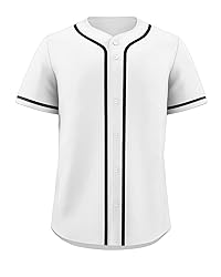 KXK Blank Baseball Jersey for Men Casual Button