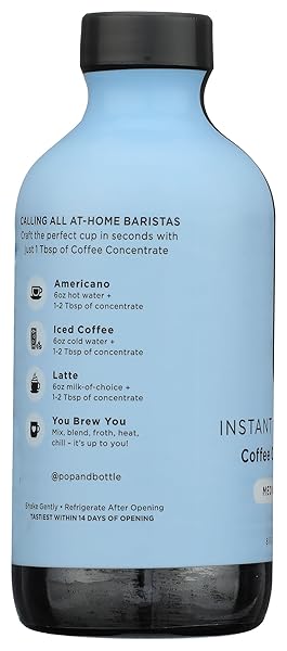 POP AND BOTTLE ORGANIC CLASSIC SUPER CONCENTRATE COFFEE, 8 FZ